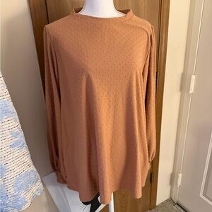 Elegant Women's Blouse in Warm Tan